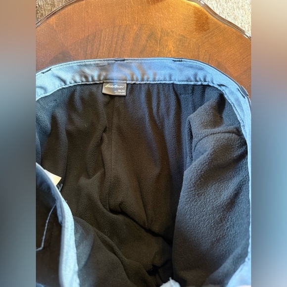 Eddie Bauer Fleece Lined Tech Pants Mens size 38x32 Outdoor Camping Hiki… - Picture 5 of 6